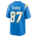 Men's Los Angeles Chargers Simi Fehoko Nike Powder Blue Game Jersey