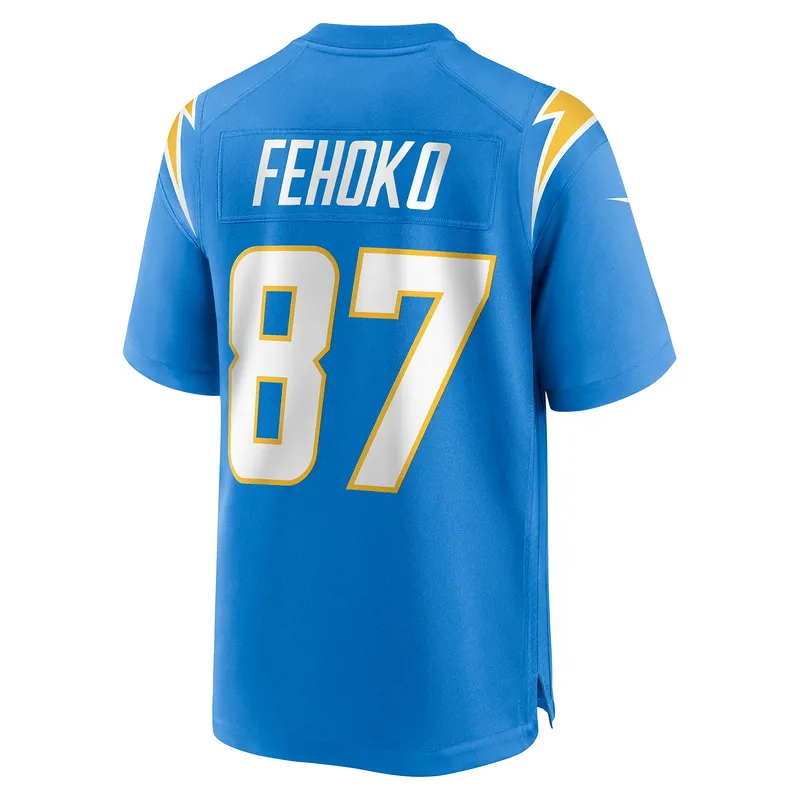 Men's Los Angeles Chargers Simi Fehoko Nike Powder Blue Game Jersey