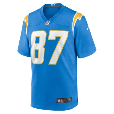 Men's Los Angeles Chargers Simi Fehoko Nike Powder Blue Game Jersey 01