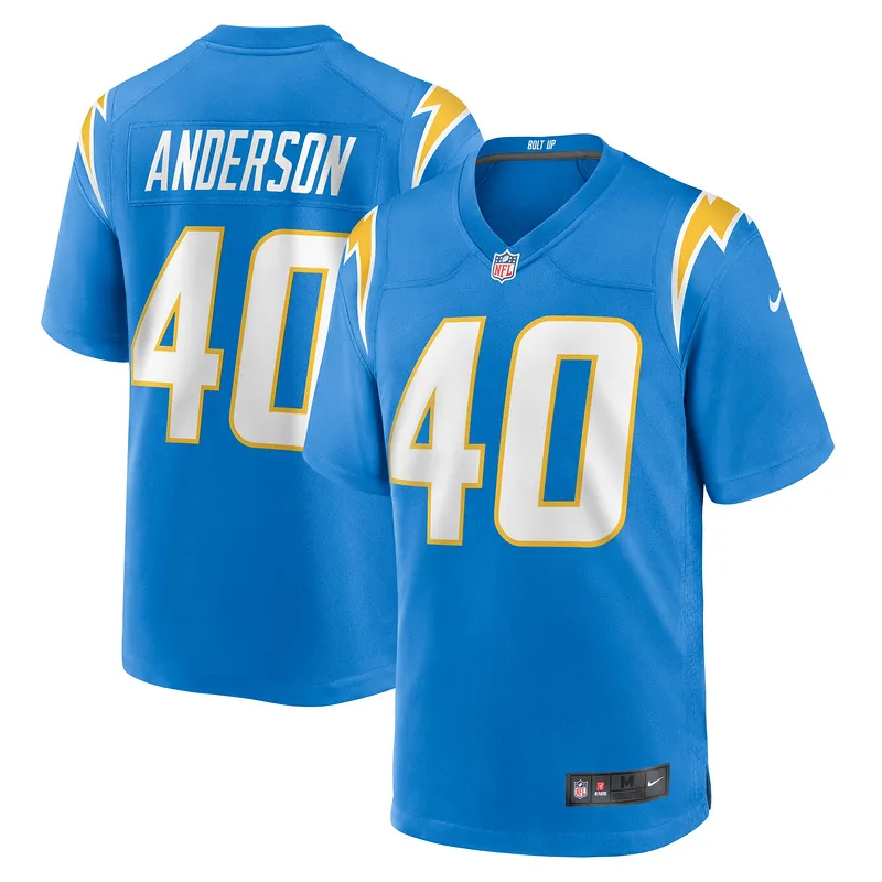 Men's Los Angeles Chargers Stephen Anderson Nike Powder Blue Game Jersey