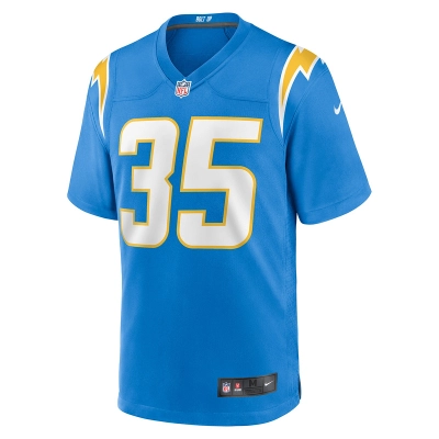 Men's Los Angeles Chargers Terrell Bynum Nike Powder Blue Team Game Jersey 01