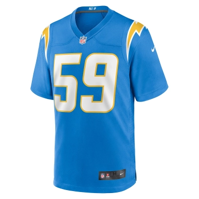 Men's Los Angeles Chargers Troy Reeder Nike Powder Blue Team Game Jersey 01