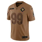 Men's Los Angeles Rams Aaron Donald Nike Brown 2023 Salute To Service Limited Jersey