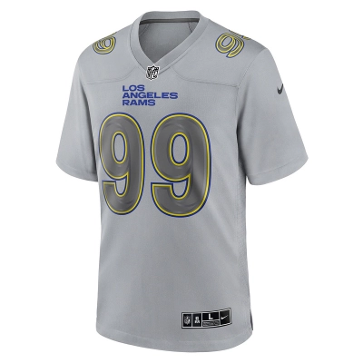 Men's Los Angeles Rams Aaron Donald Nike Gray Atmosphere Fashion Game Jersey 01