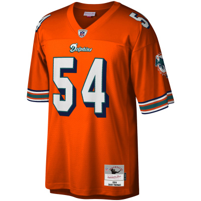 Men's Miami Dolphins Zach Thomas Mitchell & Ness Orange Legacy Replica Jersey 01