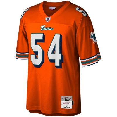Men's Miami Dolphins Zach Thomas Mitchell & Ness Orange Legacy Replica Jersey 01