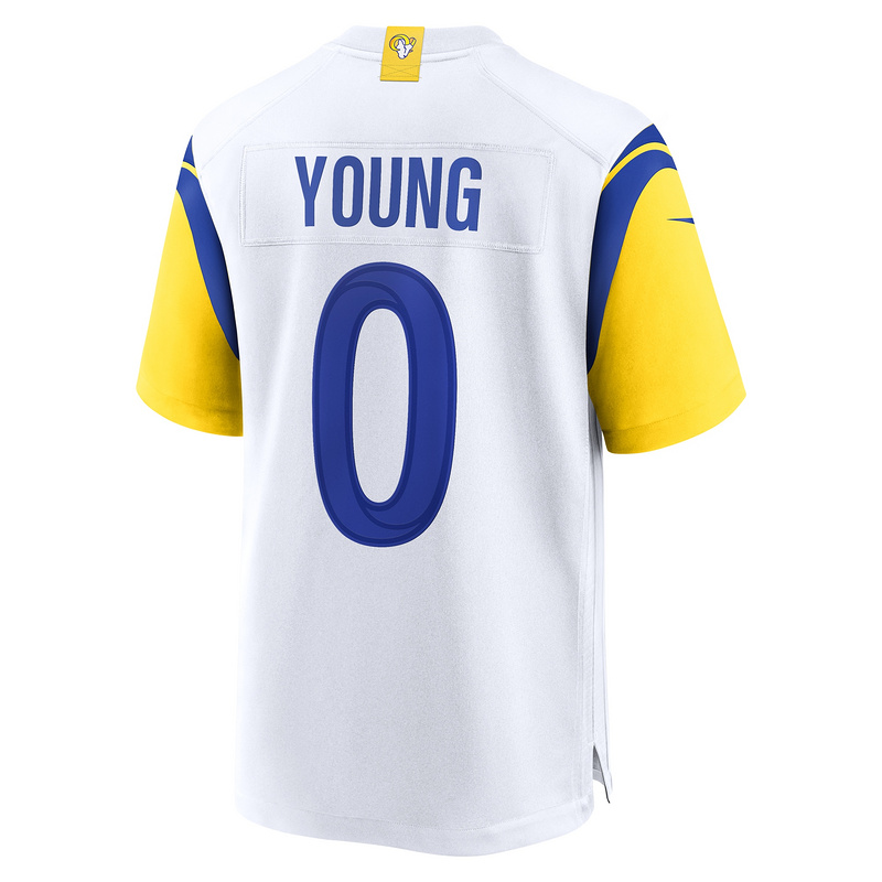 Men's Los Angeles Rams Byron Young Nike White Team Game Jersey
