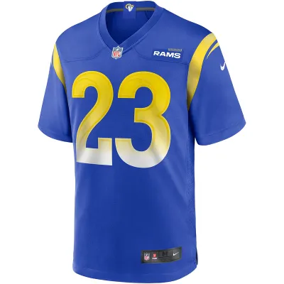 Men's Los Angeles Rams Cam Akers Nike Royal Game Player Jersey 01