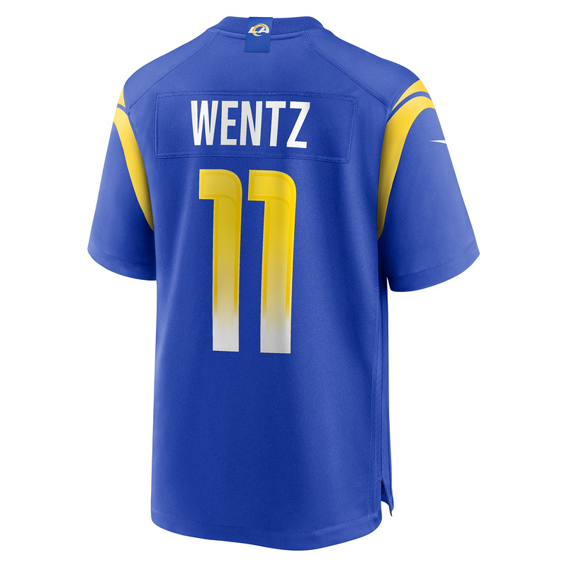 Men's Los Angeles Rams Carson Wentz Nike Royal Team Game Jersey