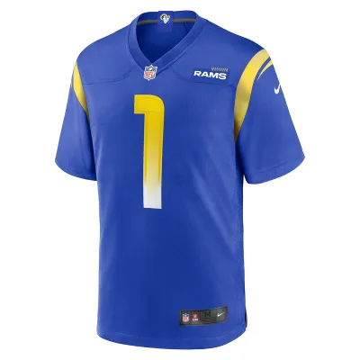 Men's Los Angeles Rams Derion Kendrick Nike Royal Home Game Jersey 01