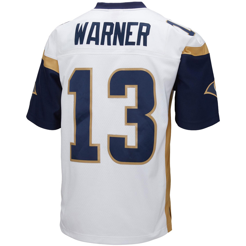 Los Angeles Rams Kurt Warner Mitchell & Ness White Big&Tall 2001 Retired Player Replica Jersey