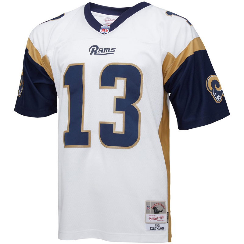 Los Angeles Rams Kurt Warner Mitchell & Ness White Big&Tall 2001 Retired Player Replica Jersey
