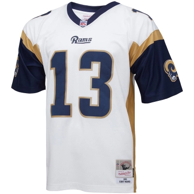 Los Angeles Rams Kurt Warner Mitchell & Ness White Big&Tall 2001 Retired Player Replica Jersey 01