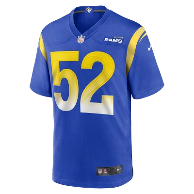 Men's Los Angeles Rams Larrell Murchison Nike Royal Team Game Jersey 01