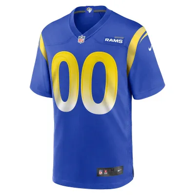 Men's Los Angeles Rams Nike Royal Custom Game Jersey 01