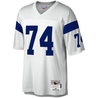 Men's Los Angeles Rams Merlin Olsen Mitchell & Ness White Legacy Replica Jersey 01