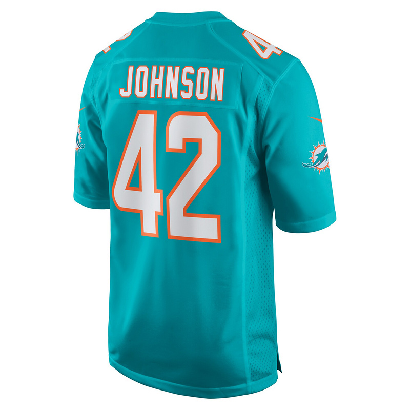 Men's Miami Dolphins Alexander Johnson Nike Aqua Game Jersey
