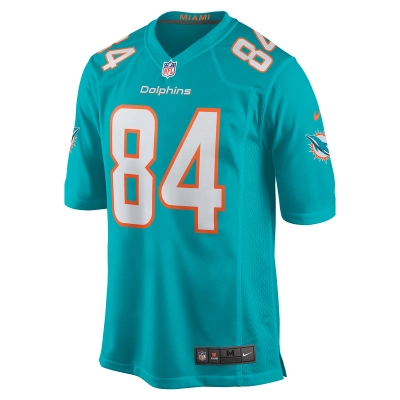Men's Miami Dolphins Anthony Schwartz Nike Aqua Team Game Jersey 01