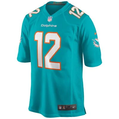 Men's Miami Dolphins Bob Griese Nike Aqua Game Retired Player Jersey 01