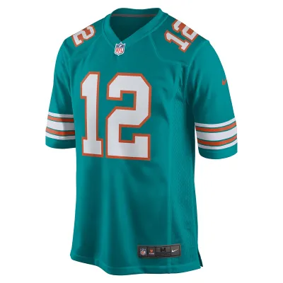 Men's Miami Dolphins Bob Griese Nike Aqua Retired Player Jersey 01