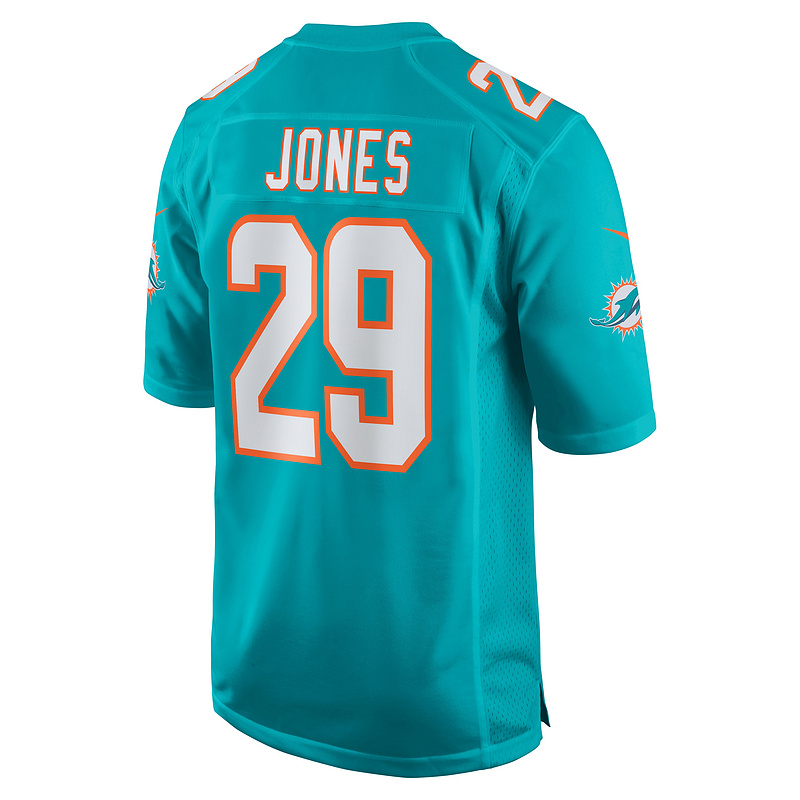 Men's Miami Dolphins Brandon Jones Nike Aqua Team Game Jersey