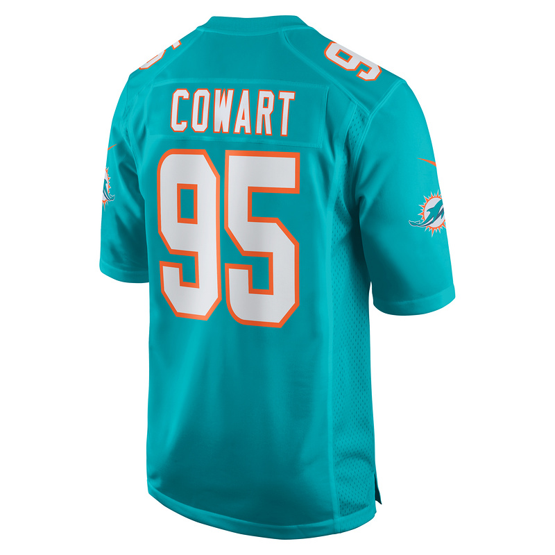 Men's Miami Dolphins Byron Cowart Nike Aqua Game Jersey