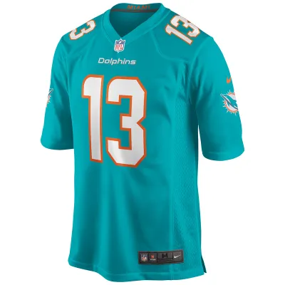 Men's Miami Dolphins Dan Marino Nike Aqua Game Retired Player Jersey 01