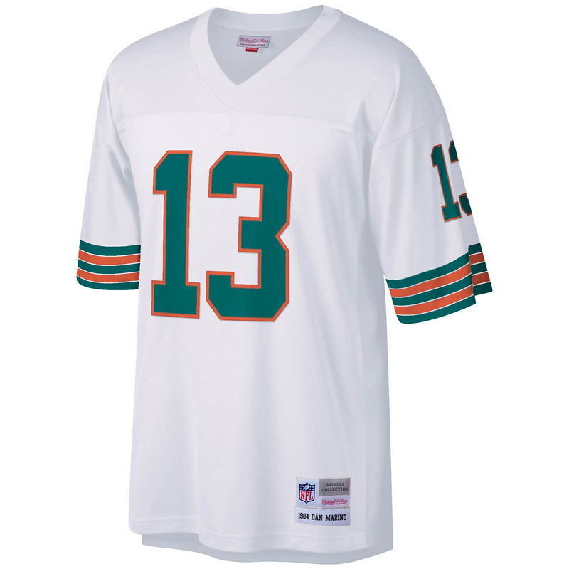 Miami Dolphins Dan Marino Mitchell & Ness White Big & Tall 1984 Retired Player Replica Jersey