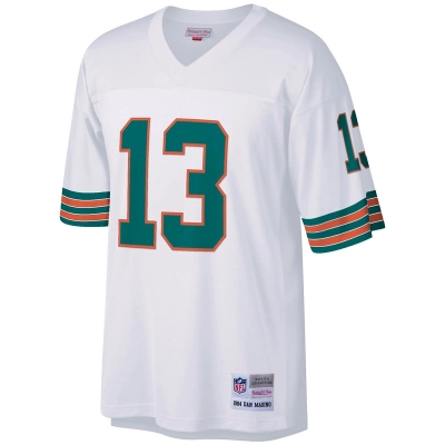 Miami Dolphins Dan Marino Mitchell & Ness White Big & Tall 1984 Retired Player Replica Jersey 01