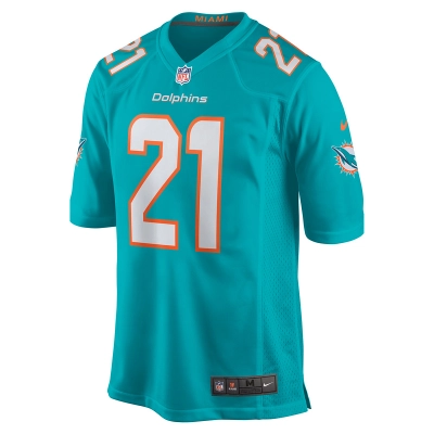 Men's Miami Dolphins DeShon Elliott Nike Aqua Game Player Jersey 01