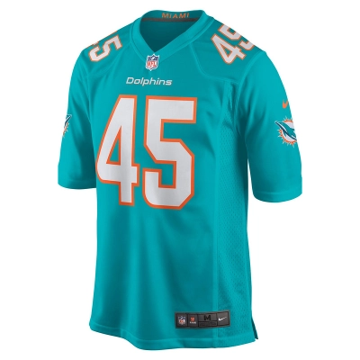 Men's Miami Dolphins Duke Riley Nike Aqua Game Jersey 01