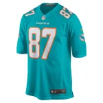 Men's Miami Dolphins Freddie Swain Nike Aqua Game Jersey