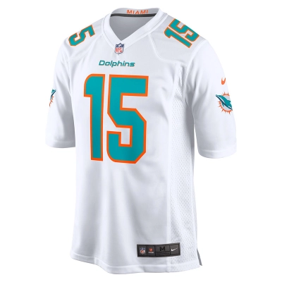 Men's Miami Dolphins Jaelan Phillips Nike White Game Jersey 01