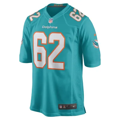 Men's Miami Dolphins James Empey Nike Aqua Game Player Jersey 01