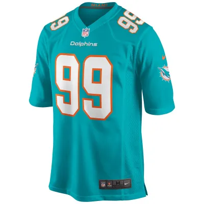 Men's Miami Dolphins Jason Taylor Nike Aqua Game Retired Player Jersey 01
