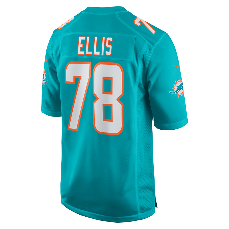 Men's Miami Dolphins Justin Ellis Nike Aqua Game Jersey