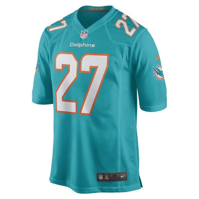 Men's Miami Dolphins Keion Crossen Nike Aqua Game Player Jersey 01
