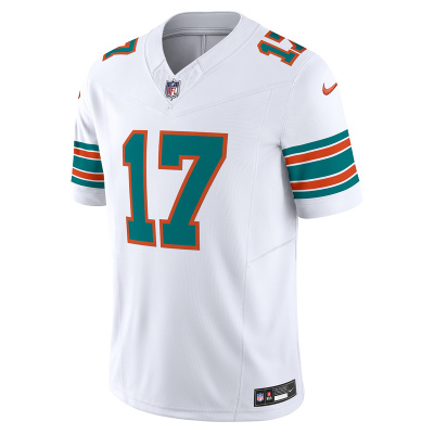 Men's Miami Dolphins Jaylen Waddle Nike White Vapor F.U.S.E. Limited Jersey 01