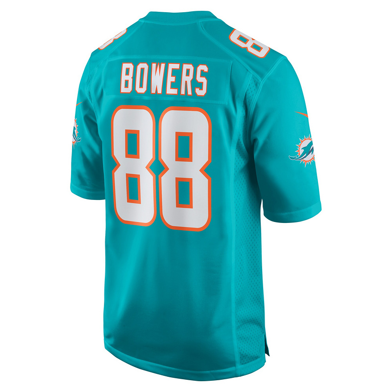 Men's Miami Dolphins Nick Bowers Nike Aqua Team Game Jersey