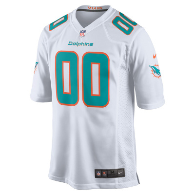 Men's Miami Dolphins Nike White Custom Game Jersey 01