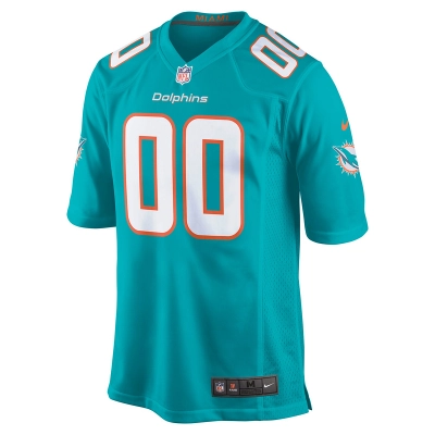Men's Miami Dolphins Nike Aqua Custom Game Jersey 01