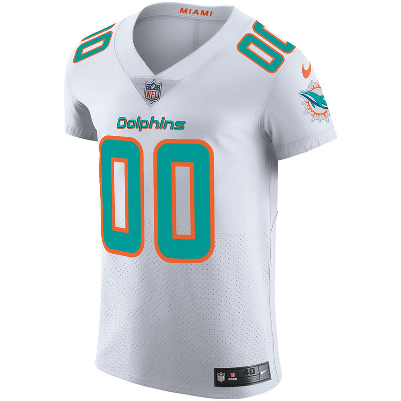 Men's Miami Dolphins Nike White Vapor Untouchable Elite Custom Jersey