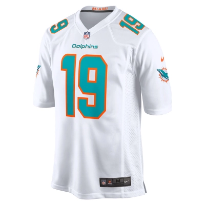 Men's Miami Dolphins Skylar Thompson Nike White Game Player Jersey 01