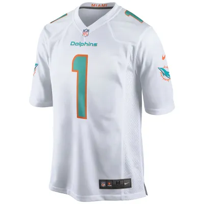 Men's Miami Dolphins Tua Tagovailoa Nike White Game Jersey 01