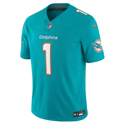 Men's Miami Dolphins Tua Tagovailoa Nike Aqua Vapor F.U.S.E. Limited Jersey 01