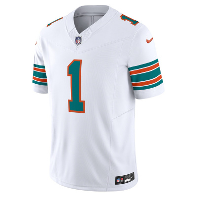 Men's Miami Dolphins Tua Tagovailoa Nike White Vapor F.U.S.E. Limited Jersey 01