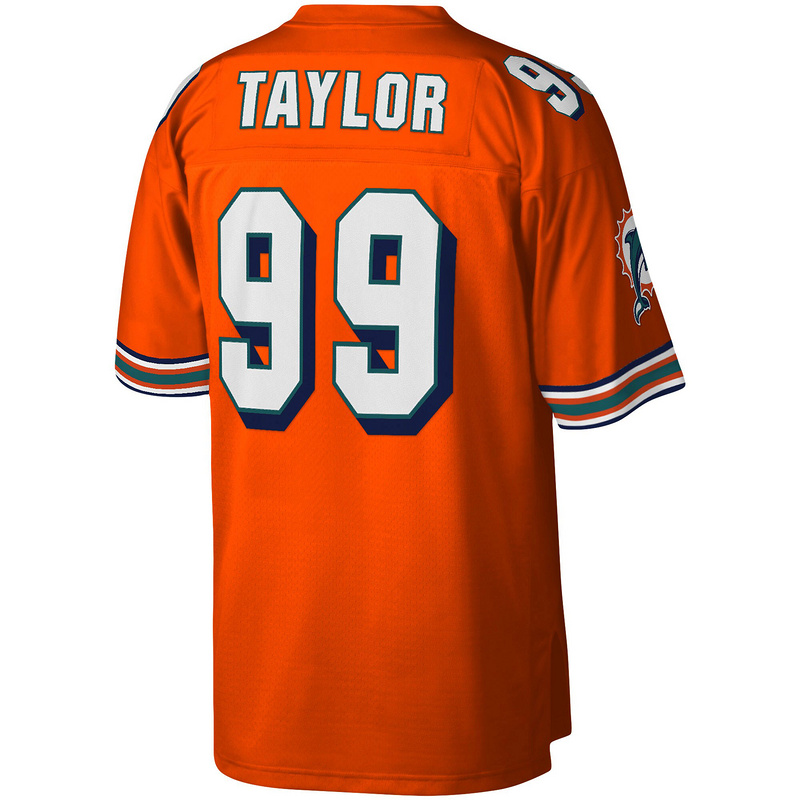 Miami Dolphins Jason Taylor Mitchell & Ness Orange Big &Tall 2004 Retired Player Replica Jersey