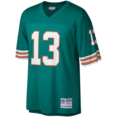 Men's Miami Dolphins Dan Marino Mitchell & Ness Aqua 1984 Retired Player Legacy Replica Jersey 01