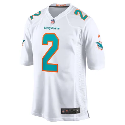 Men's Miami Dolphins Bradley Chubb Nike White Game Player Jersey 01