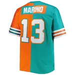 Dan Marino Mitchell & Ness AquaOrange Big & Tall Split Legacy Retired Player Replica Jersey